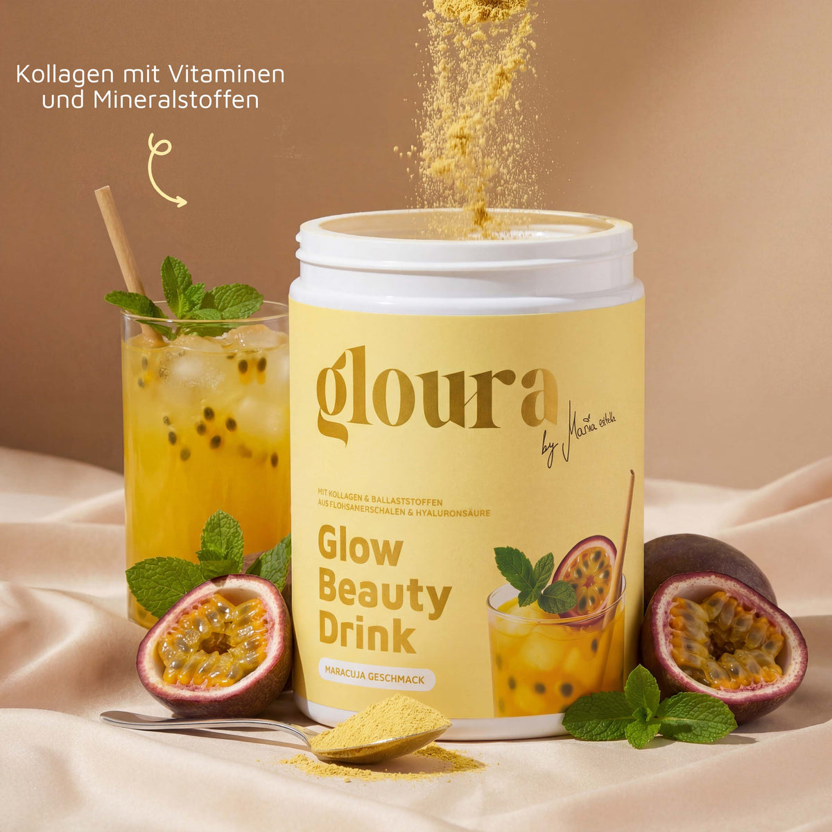 Glow Beauty Drink - Passievrucht, 360g